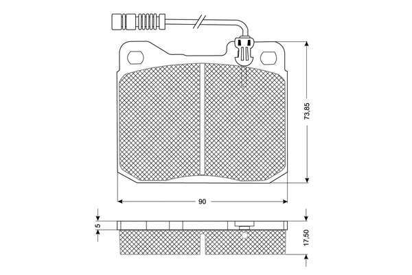 Kit de plaquettes de frein, frein à disque PROCODIS FRANCE PF10223