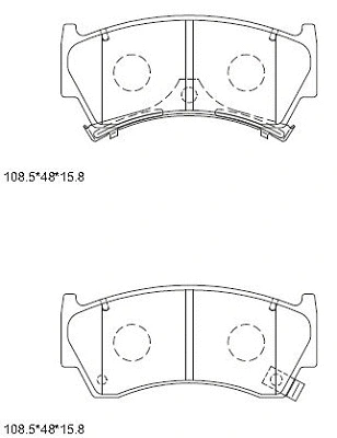 Kit de plaquettes de frein, frein à disque ASIMCO KD1732