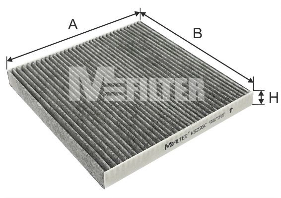 Filtre, air de l'habitacle MFILTER K 9236C