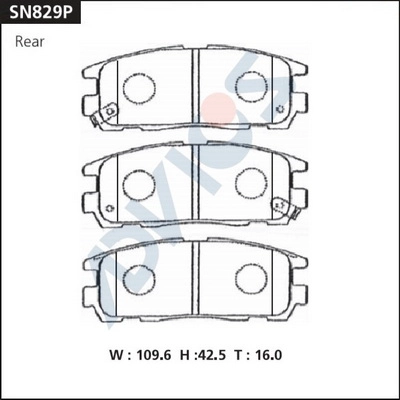 Kit de plaquettes de frein, frein à disque ADVICS SN829P