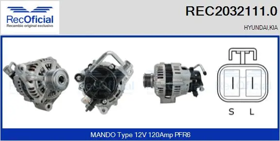Alternateur RECOFICIAL REC2032111.0