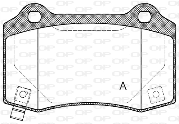 Kit de plaquettes de frein, frein à disque OPEN PARTS BPA0434.54