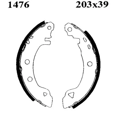 Jeu de mâchoires de frein BSF 01476