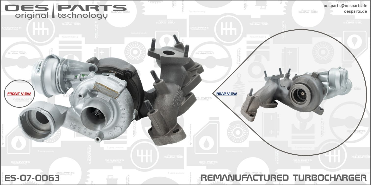Turbocompresseur, suralimentation OES PARTS ES-07-0063
