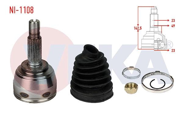 Jeu de joints, arbre de transmission VEKA NI-1108