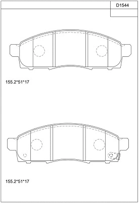 Kit de plaquettes de frein, frein à disque ASIMCO KD1544