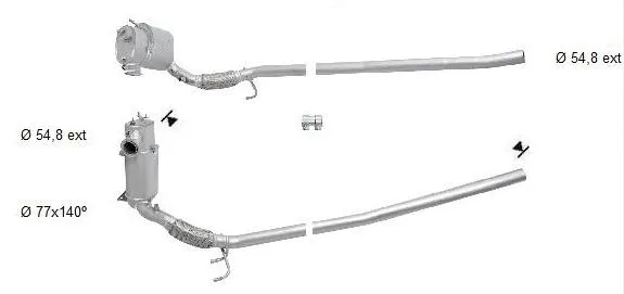 Filtre à particules / à suie, échappement VEGAZ GmbH SKK-929SIC