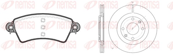 Kit de freins, frein à disques REMSA 8726.00
