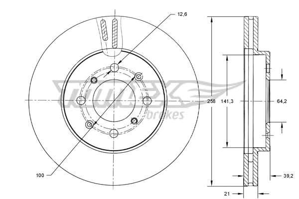 Disque de frein TOMEX Brakes TX 73-81