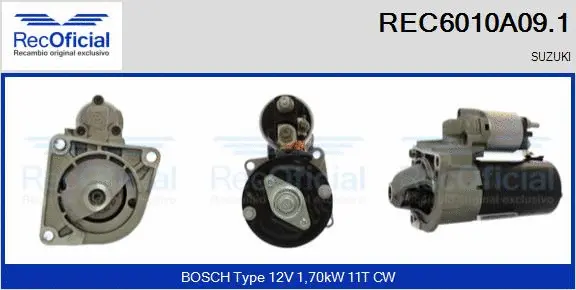 Démarreur RECOFICIAL REC6010A09.1