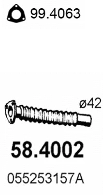 Tuyau d'échappement ASSO 58.4002