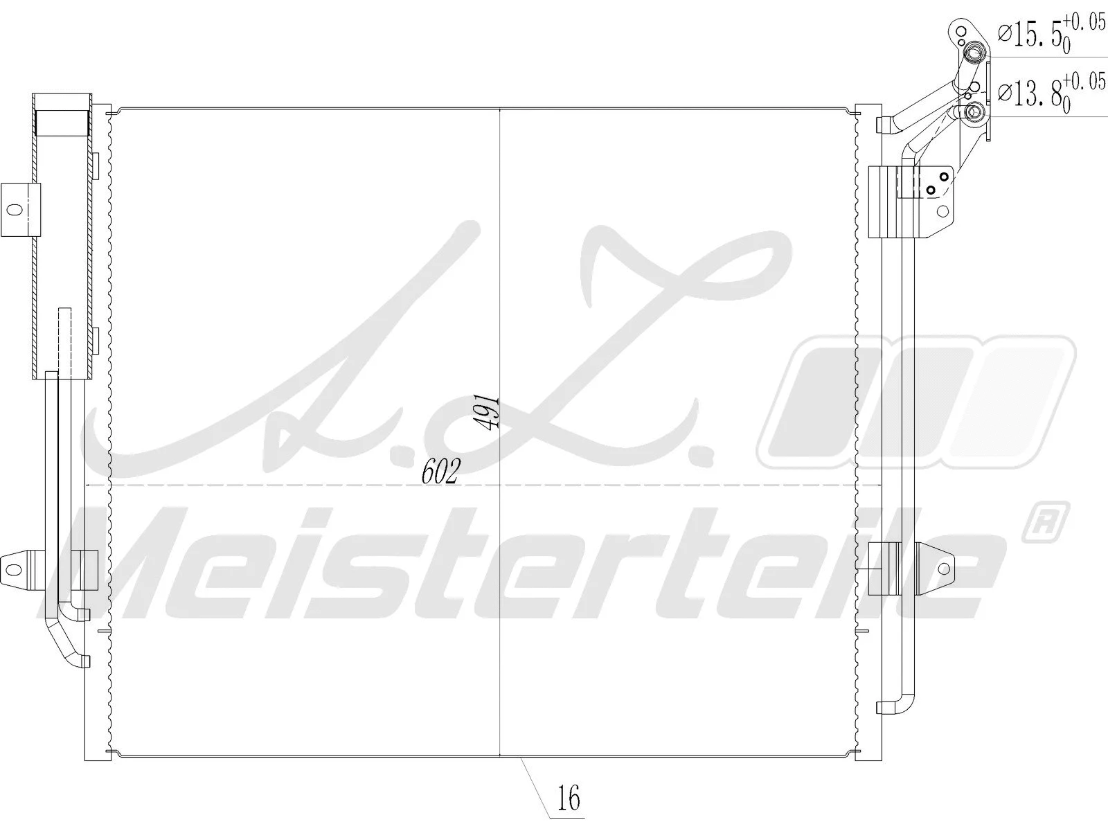 Condenseur, climatisation A.Z. Meisterteile AZMT-45-030-1617