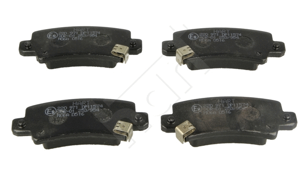 Kit de plaquettes de frein, frein à disque HART 220 971