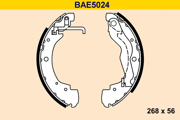 Jeu de mâchoires de frein BARUM BAE5024