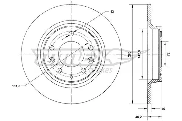 Disque de frein TOMEX Brakes TX 70-66
