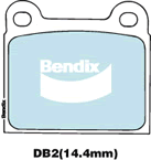 Kit de plaquettes de frein, frein à disque BENDIX-SEA DB2 GCT