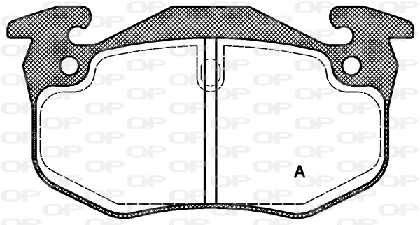 Kit de plaquettes de frein, frein à disque OPEN PARTS BPA0144.50