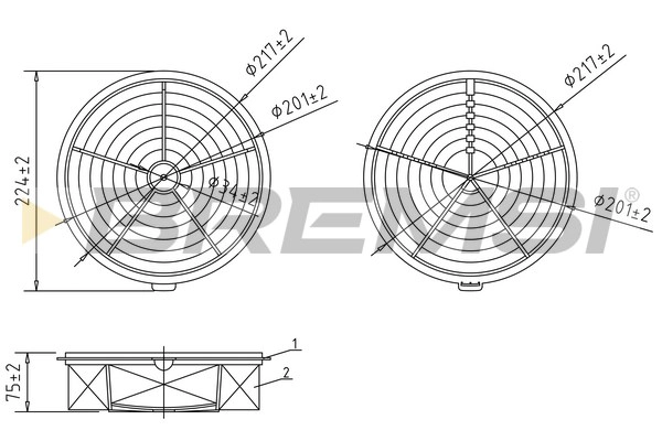Filtre à air BREMSI FA2348
