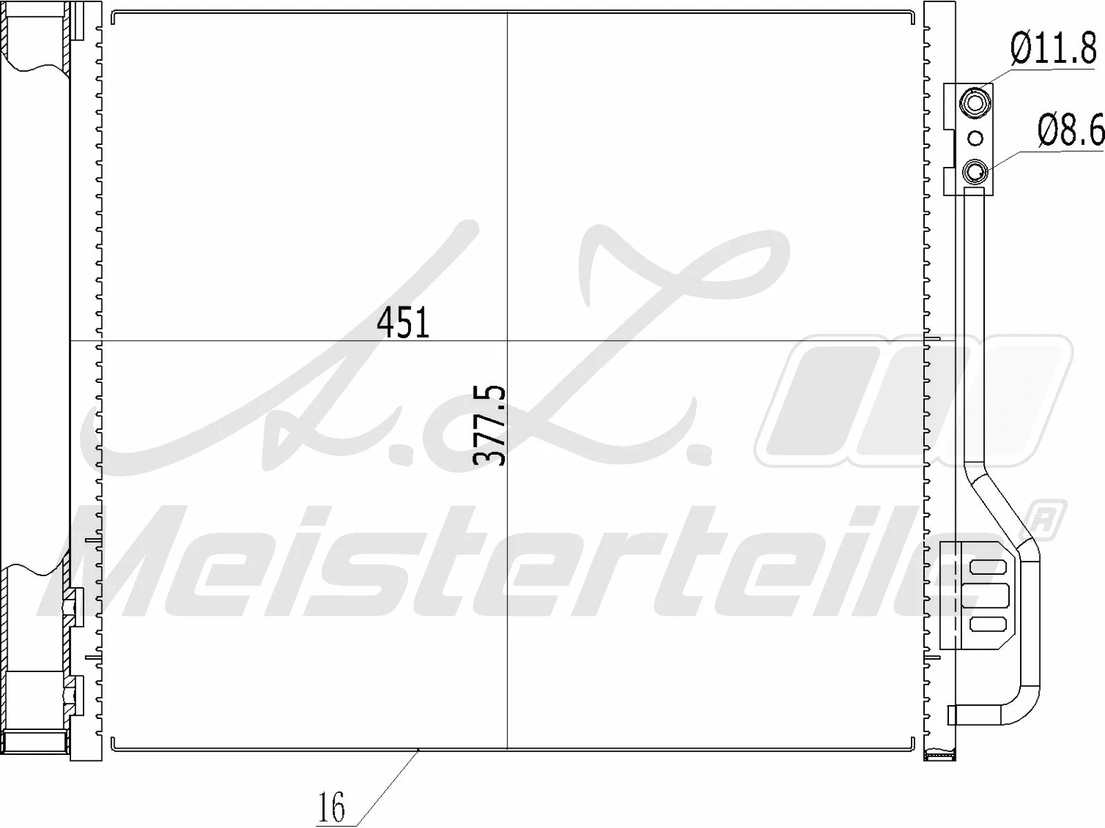 Condenseur, climatisation A.Z. Meisterteile AZMT-45-030-1522