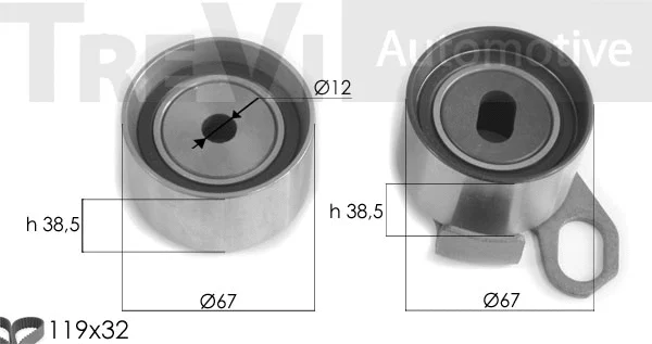 Kit de courroie crantée TREVI AUTOMOTIVE KD1343