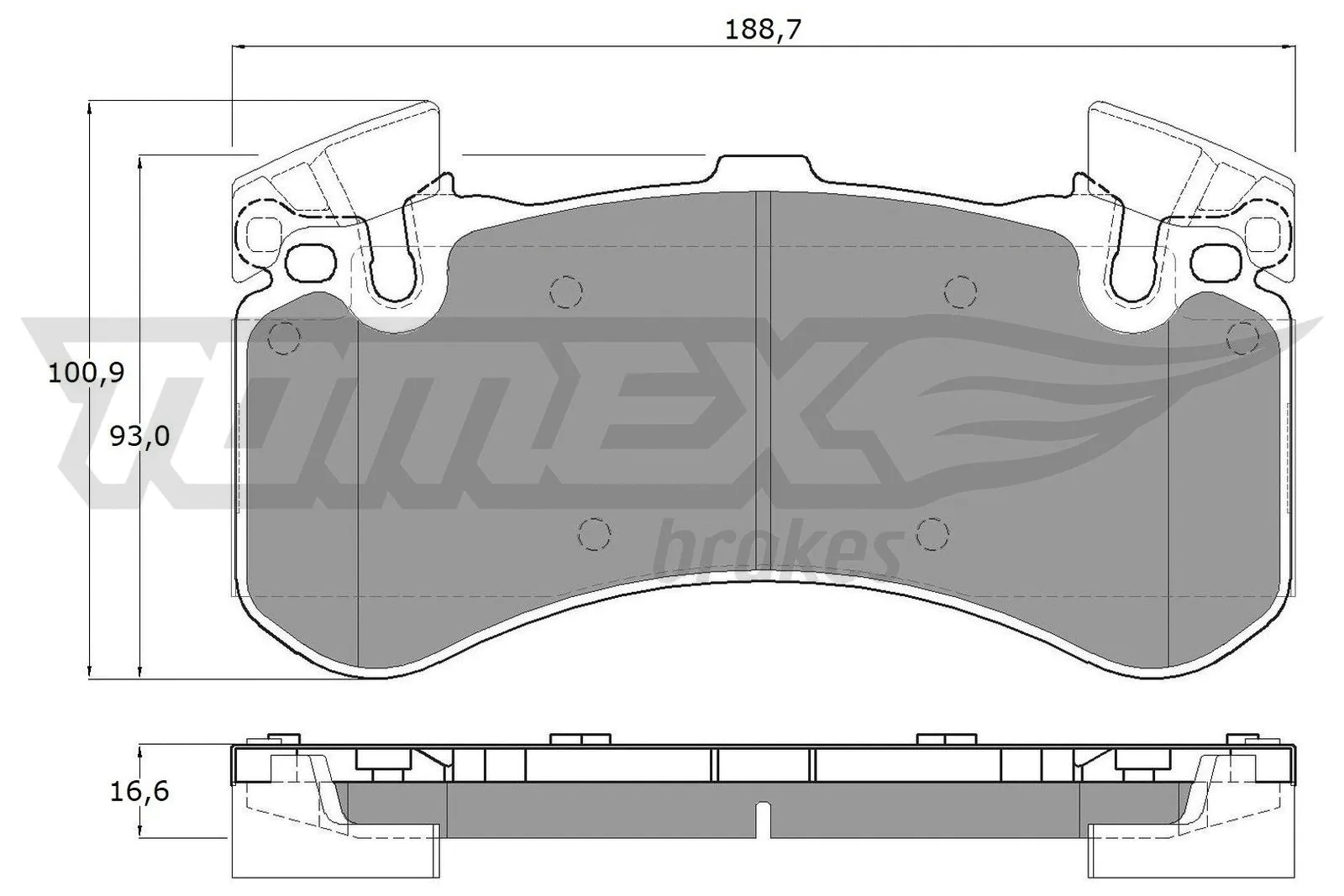 Kit de plaquettes de frein, frein à disque TOMEX Brakes TX 19-44