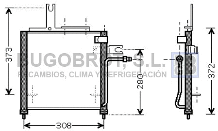 Condenseur, climatisation BUGOBROT 62-MZ5156