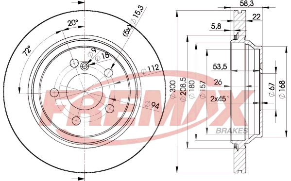 Disque de frein FREMAX BD-3053