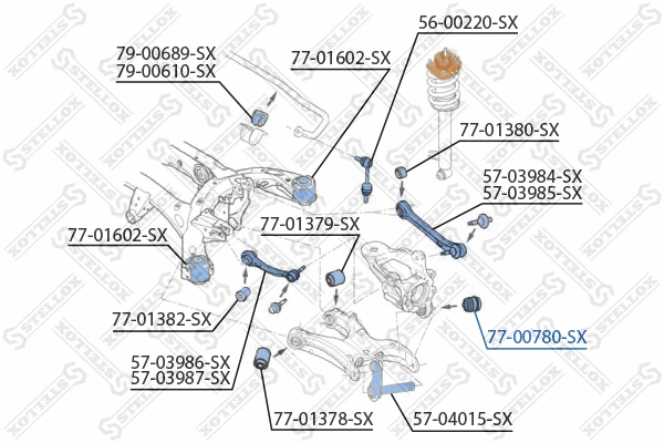 Suspension, bras de liaison STELLOX 77-00780-SX