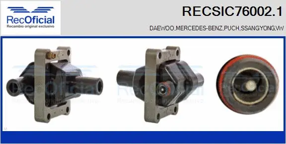 Bobine d'allumage RECOFICIAL RECSIC76002.1
