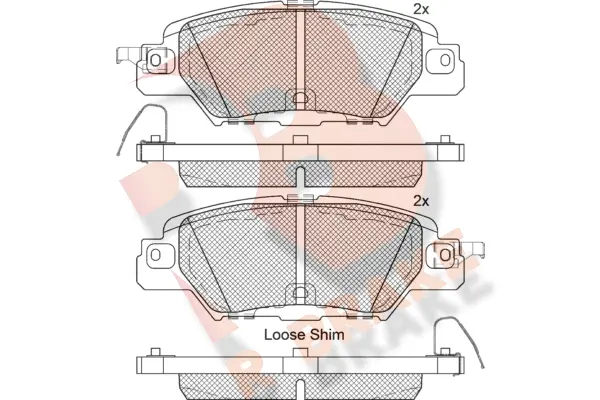 Kit de plaquettes de frein, frein à disque R BRAKE RB2258