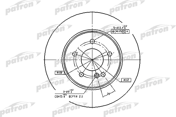Disque de frein PATRON PBD2813