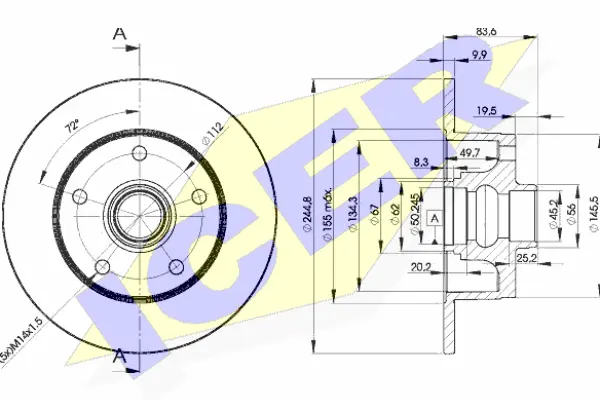 Disque de frein ICER 78BD5606-1