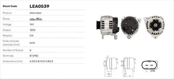 Alternateur LUSA LEA0539