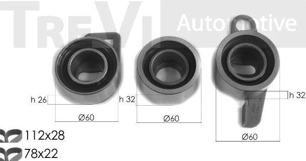 Kit de courroie crantée TREVI AUTOMOTIVE KD1389
