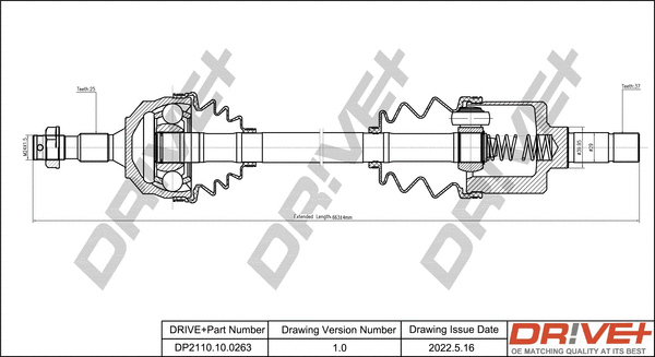 Arbre de transmission Dr!ve+ DP2110.10.0263