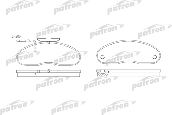 Kit de plaquettes de frein, frein à disque PATRON PBP791