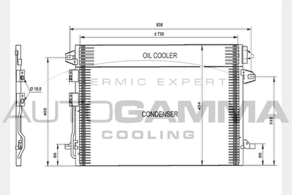 Condenseur, climatisation AUTOGAMMA 104611