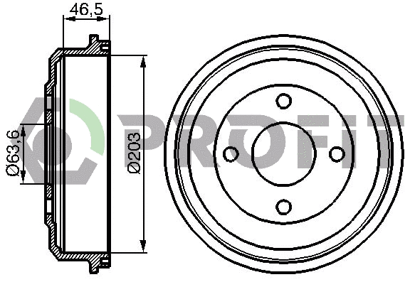 Tambour de frein PROFIT 5020-0027