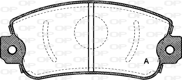 Kit de plaquettes de frein, frein à disque OPEN PARTS BPA0372.00