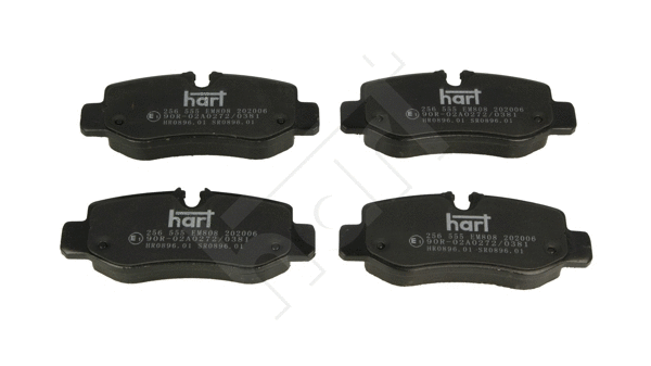 Kit de plaquettes de frein, frein à disque HART 256 555
