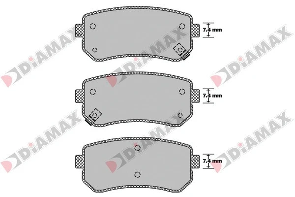 Kit de plaquettes de frein, frein à disque DIAMAX N09246