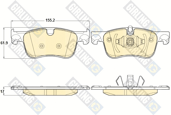 Kit de plaquettes de frein, frein à disque GIRLING 6120622