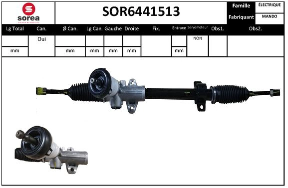 Crémaillère de direction SNRA SOR6441513