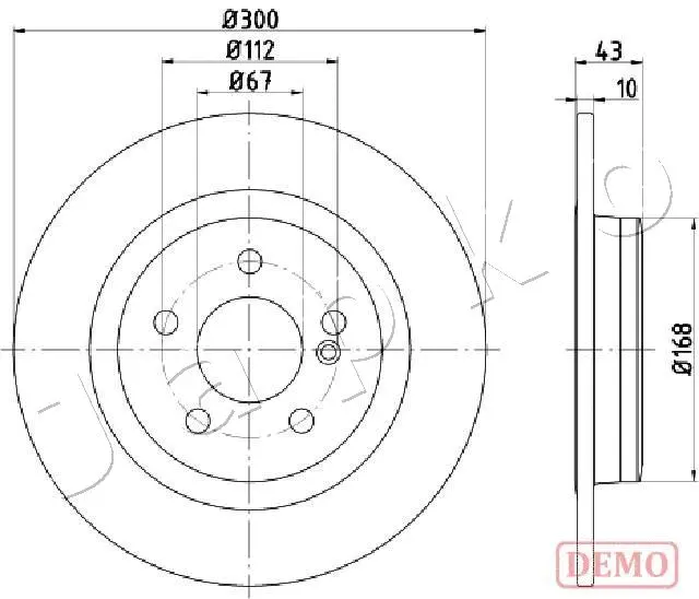 Disque de frein JAPKO 610525C
