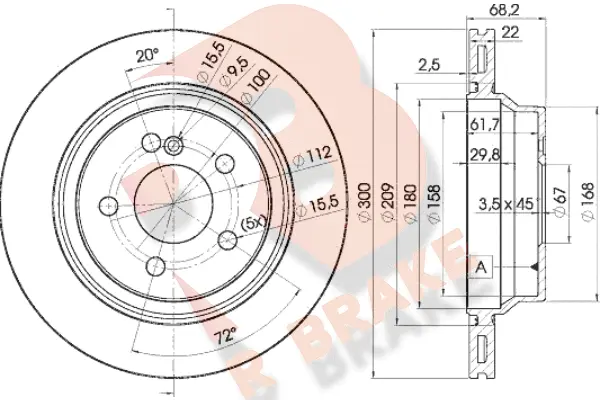 Disque de frein R BRAKE 78RBD20910