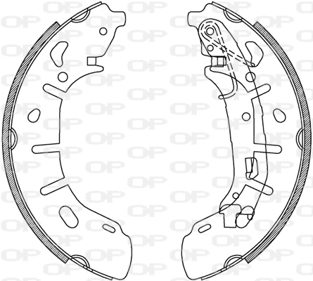 Jeu de mâchoires de frein OPEN PARTS BSA2240.00
