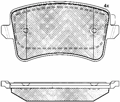 Kit de plaquettes de frein, frein à disque BSF 10905