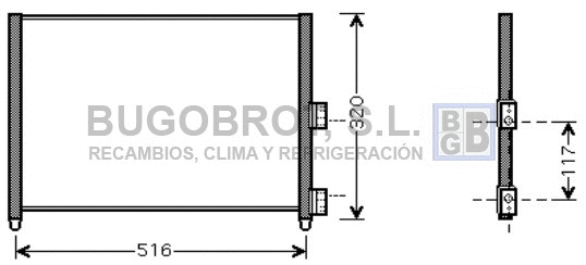 Condenseur, climatisation BUGOBROT 62-FT5303