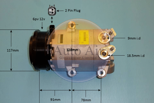 Compresseur, climatisation AUTO AIR GLOUCESTER 14-7008