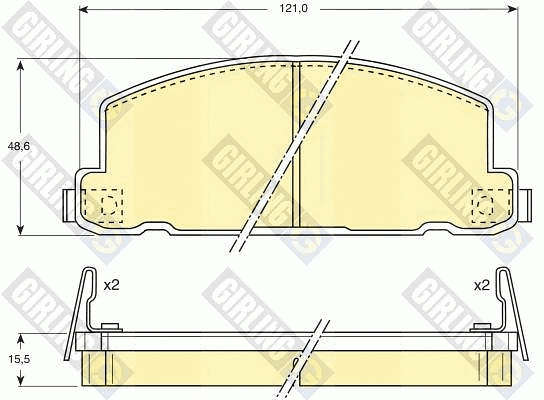 Kit de plaquettes de frein, frein à disque GIRLING 6107499